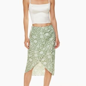 NWT Aritzia Wilfred Cressida Satin Midi Skirt